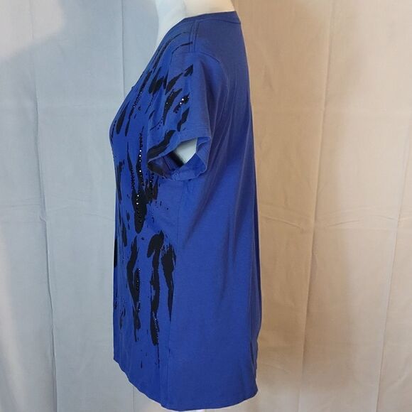 Kenneth Cole Reaction Sequined Women's Tee - Picture 4 of 8